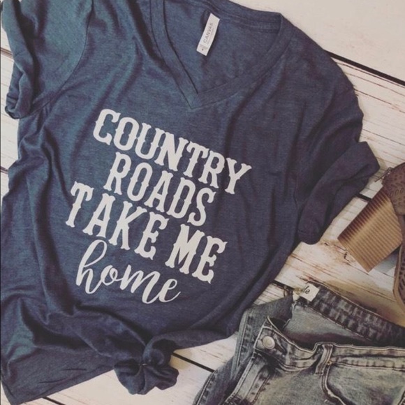 Bella Canvas Tops - Country Roads tee